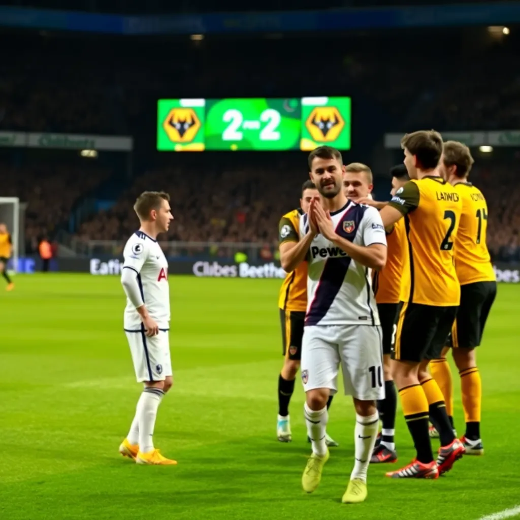 Tottenham’s Struggles Continue with 2-2 Draw Against Wolves