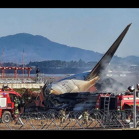 South Korean Plane Crash: Boeing 737-800 Skids Off Runway, Bursts into Flames