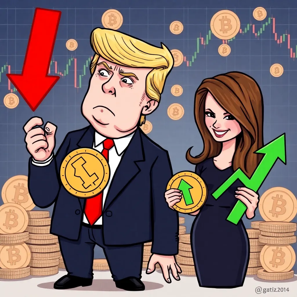 Melania’s Crypto Coup: Trump’s Meme Coin Plummets as First Lady Launches Rival Token