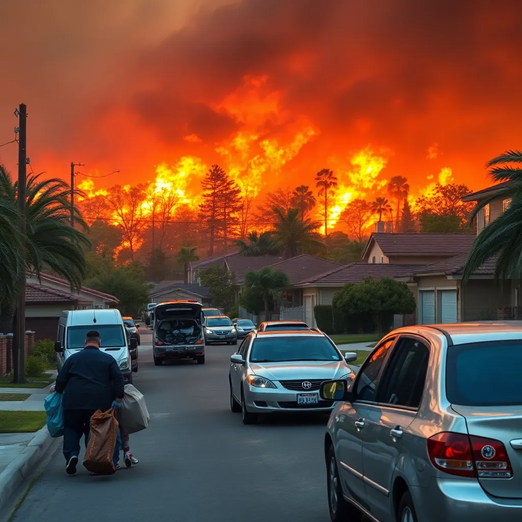 “Santa Ana Winds Fuel New Blazes in San Diego, Forcing Residents to Flee”